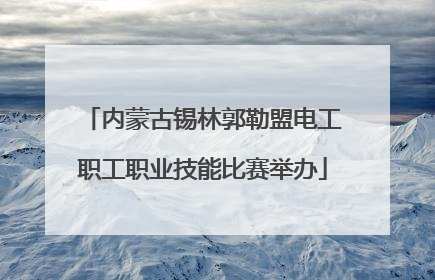 内蒙古锡林郭勒盟电工职工职业技能比赛举办