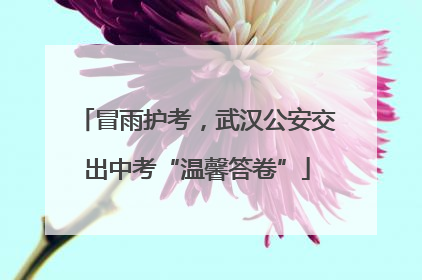 冒雨护考，武汉公安交出中考“温馨答卷”