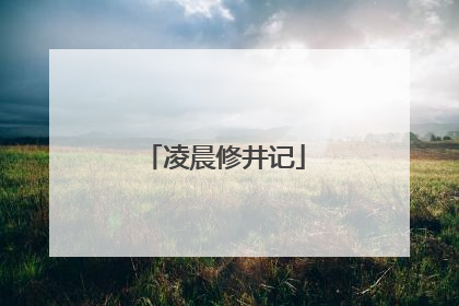凌晨修井记
