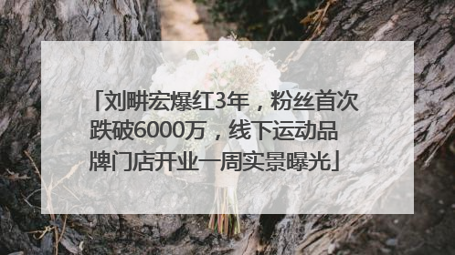 刘畊宏爆红3年，粉丝首次跌破6000万，线下运动品牌门店开业一周实景曝光