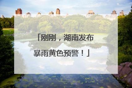 刚刚，湖南发布暴雨黄色预警！