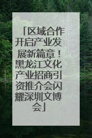 区域合作开启产业发展新篇章！黑龙江文化产业招商引资推介会闪耀深圳文博会