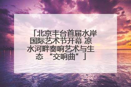 北京丰台首届水岸国际艺术节开幕 凉水河畔奏响艺术与生态 “交响曲”