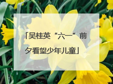 吴桂英“六一”前夕看望少年儿童