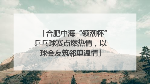 合肥中海“领潮杯”乒乓球赛点燃热情，以球会友筑邻里温情