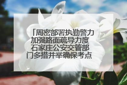 周密部署执勤警力 加强路面疏导力度 石家庄公安交管部门多措并举确保考点周边交通环境良好