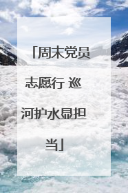 周末党员志愿行 巡河护水显担当