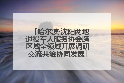 哈尔滨·沈阳两地退役军人服务协会跨区域全领域开展调研交流共绘协同发展