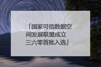 国家可信数据空间发展联盟成立 三六零首批入选
