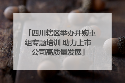 四川辖区举办并购重组专题培训 助力上市公司高质量发展