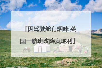 因驾驶舱有烟味 英国一航班改降奥地利