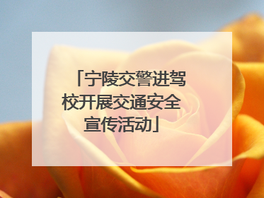 宁陵交警进驾校开展交通安全宣传活动
