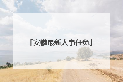安徽最新人事任免