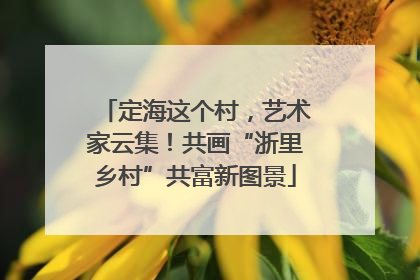 定海这个村，艺术家云集！共画“浙里乡村”共富新图景