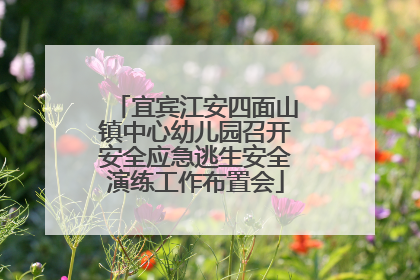 宜宾江安四面山镇中心幼儿园召开安全应急逃生安全演练工作布置会