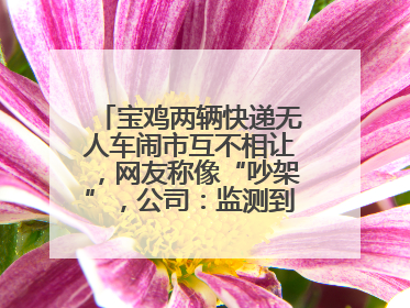 宝鸡两辆快递无人车闹市互不相让，网友称像“吵架”，公司：监测到异常会有技术或人为干预处置