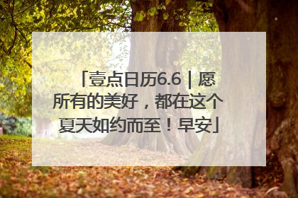 壹点日历6.6｜愿所有的美好，都在这个夏天如约而至！早安