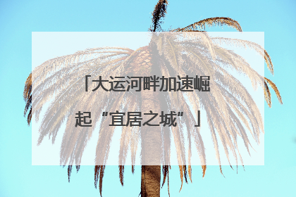 大运河畔加速崛起“宜居之城”