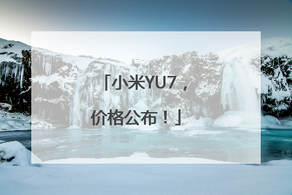 小米YU7，价格公布！