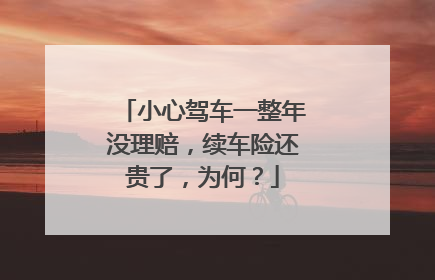 小心驾车一整年没理赔，续车险还贵了，为何？