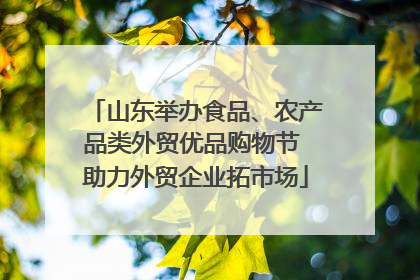 山东举办食品、农产品类外贸优品购物节 助力外贸企业拓市场