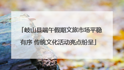 岐山县端午假期文旅市场平稳有序 传统文化活动亮点纷呈