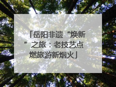 岳阳非遗“焕新”之旅：老技艺点燃旅游新烟火