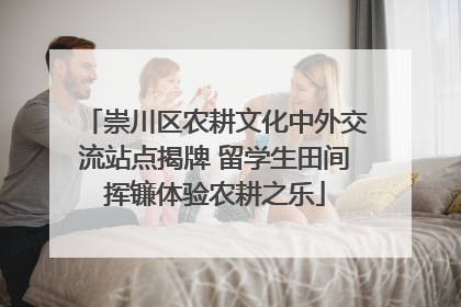崇川区农耕文化中外交流站点揭牌 留学生田间挥镰体验农耕之乐