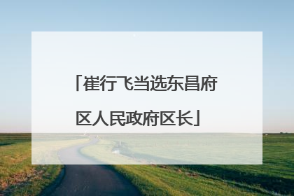 崔行飞当选东昌府区人民政府区长