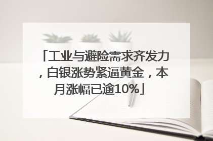 工业与避险需求齐发力，白银涨势紧逼黄金，本月涨幅已逾10%