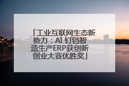 工业互联网生态新势力：AI 钉铛智造生产ERP获创新创业大赛优胜奖