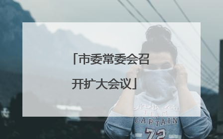 市委常委会召开扩大会议