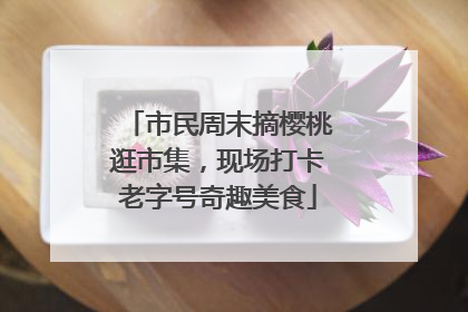 市民周末摘樱桃逛市集，现场打卡老字号奇趣美食