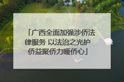 广西全面加强涉侨法律服务 以法治之光护侨益聚侨力暖侨心