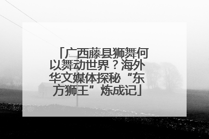 广西藤县狮舞何以舞动世界？海外华文媒体探秘“东方狮王”炼成记