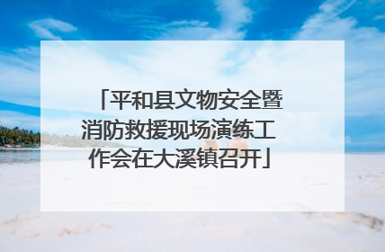 平和县文物安全暨消防救援现场演练工作会在大溪镇召开
