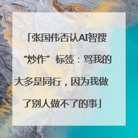 张国伟否认AI智搜“炒作”标签：骂我的大多是同行，因为我做了别人做不了的事