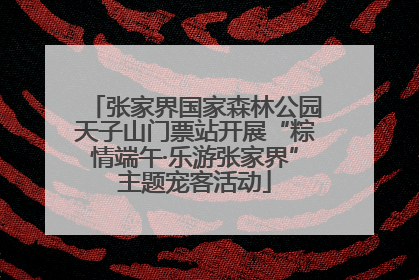 张家界国家森林公园天子山门票站开展“粽情端午·乐游张家界”主题宠客活动