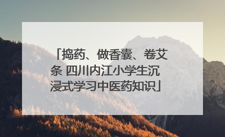 捣药、做香囊、卷艾条 四川内江小学生沉浸式学习中医药知识