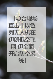 总台现场直击丨以色列无人机在伊朗低空飞翔 伊全面开启防空系统