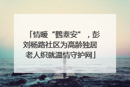 情暖“鹤耋安”，彭刘杨路社区为高龄独居老人织就温情守护网