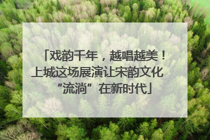 戏韵千年，越唱越美！上城这场展演让宋韵文化“流淌”在新时代