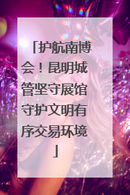 护航南博会！昆明城管坚守展馆守护文明有序交易环境