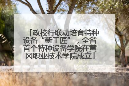 政校行联动培育特种设备“新工匠”，全省首个特种设备学院在黄冈职业技术学院成立