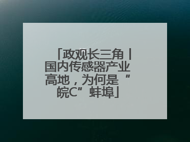 政观长三角丨国内传感器产业高地，为何是“皖C”蚌埠