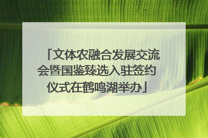 文体农融合发展交流会暨国鉴臻选入驻签约仪式在鹤鸣湖举办
