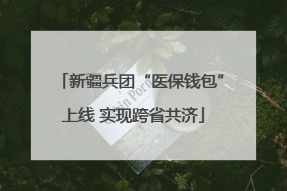 新疆兵团“医保钱包”上线 实现跨省共济