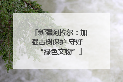 新疆阿拉尔：加强古树保护 守好“绿色文物”