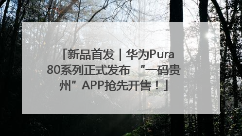 新品首发｜华为Pura 80系列正式发布 “一码贵州”APP抢先开售！