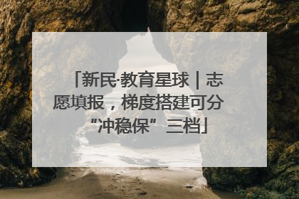 新民·教育星球｜志愿填报，梯度搭建可分“冲稳保”三档